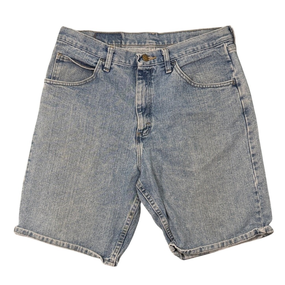 Wrangler Denim Shorts Mens Light Wash 34 Blue Cotton Casual Workwear Jorts